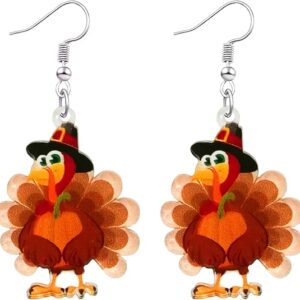 Fall Earrings Crystal Maple Leaf Earring for Women Orange Autumn Maple Leaves