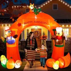 Alupssuc 11FT Inflatable Turkey Archway Thanksgiving Decorations Outdoor
