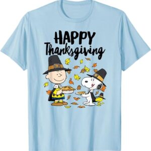 Peanuts - Happy Thanksgiving Charlie Snoopy Woodstock T-Shirt